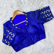 New Silk Designer Handcrafted Collar Blouse,Readymade Blouse image 1