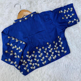 New Silk Designer Handcrafted Collar Blouse,Readymade Blouse image 2
