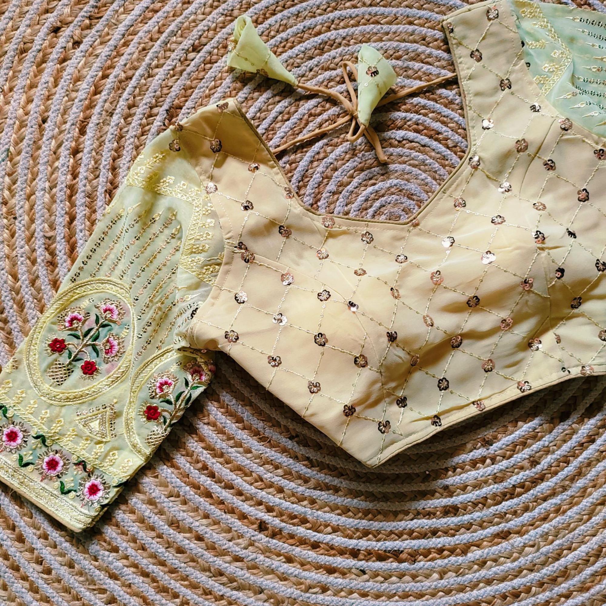 Beautiful Georgette Festive Wear Designer Blouse Collection image 1