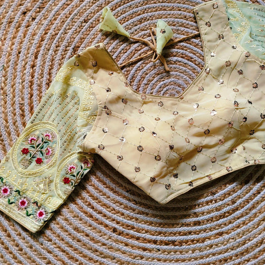 Beautiful Georgette Festive Wear Designer Blouse Collection image 1