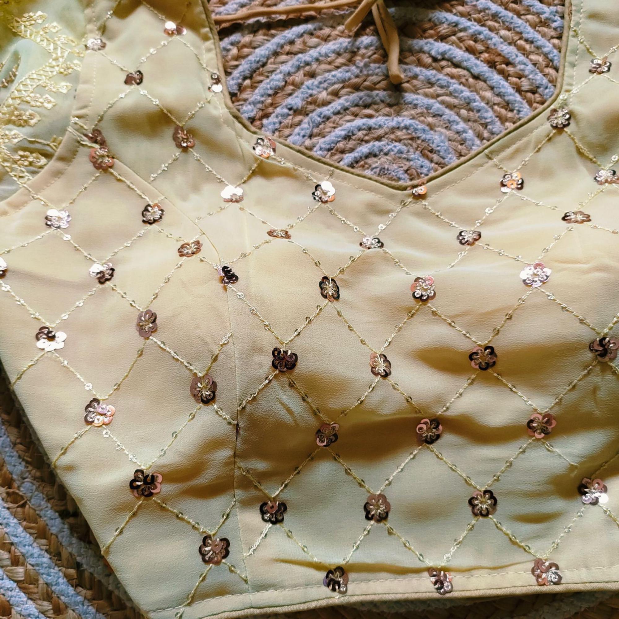 Beautiful Georgette Festive Wear Designer Blouse Collection image 4