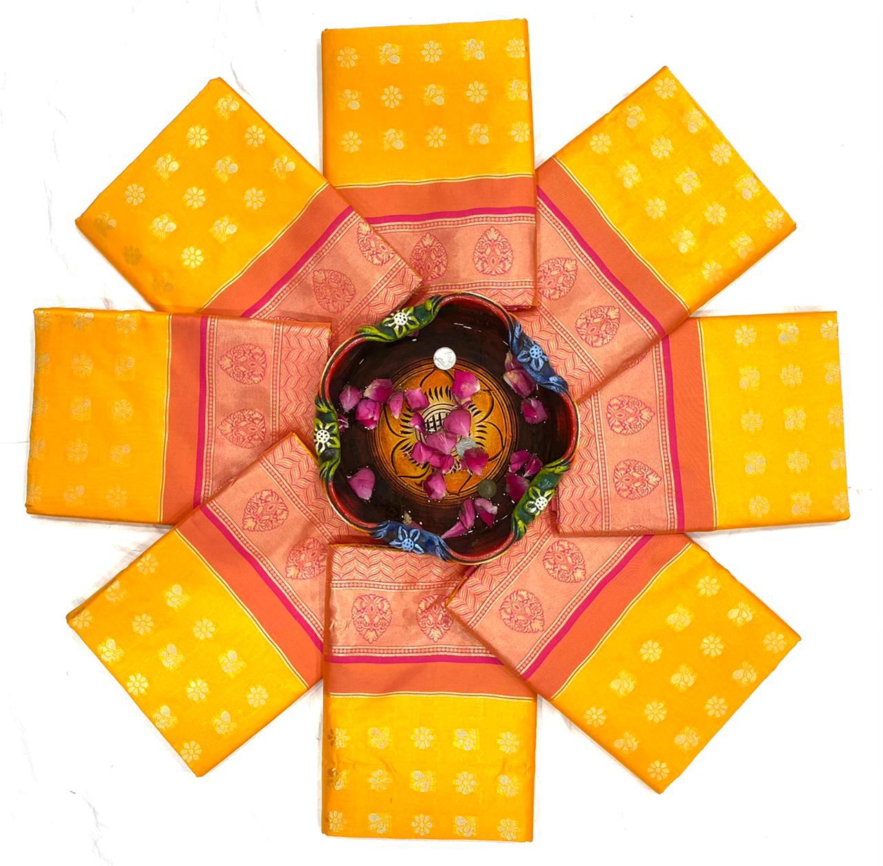 Soft Lichi Silk & Jacquard Work Saree With Blouse image 8