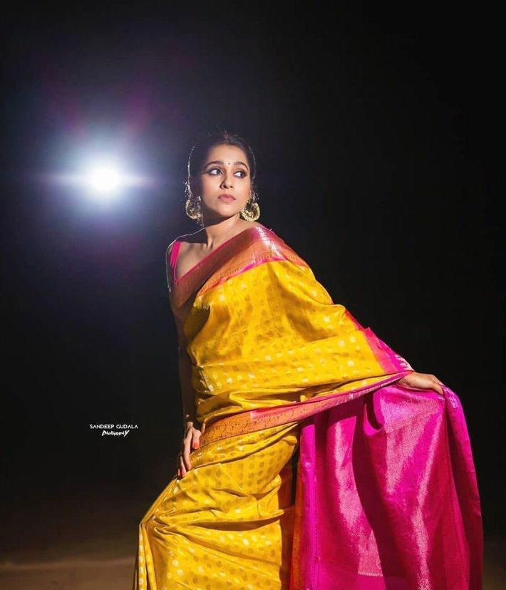 Soft Lichi Silk & Jacquard Work Saree With Blouse image 2