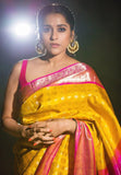 Soft Lichi Silk & Jacquard Work Saree With Blouse image 3