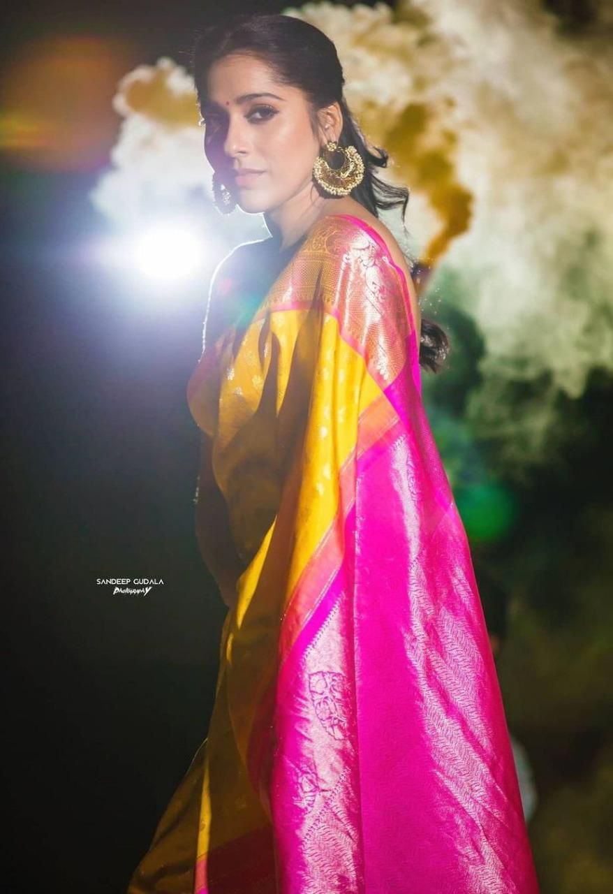 Soft Lichi Silk & Jacquard Work Saree With Blouse image 6