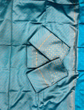 Soft Lichi Silk & Jacquard Work Saree With Blouse image 11