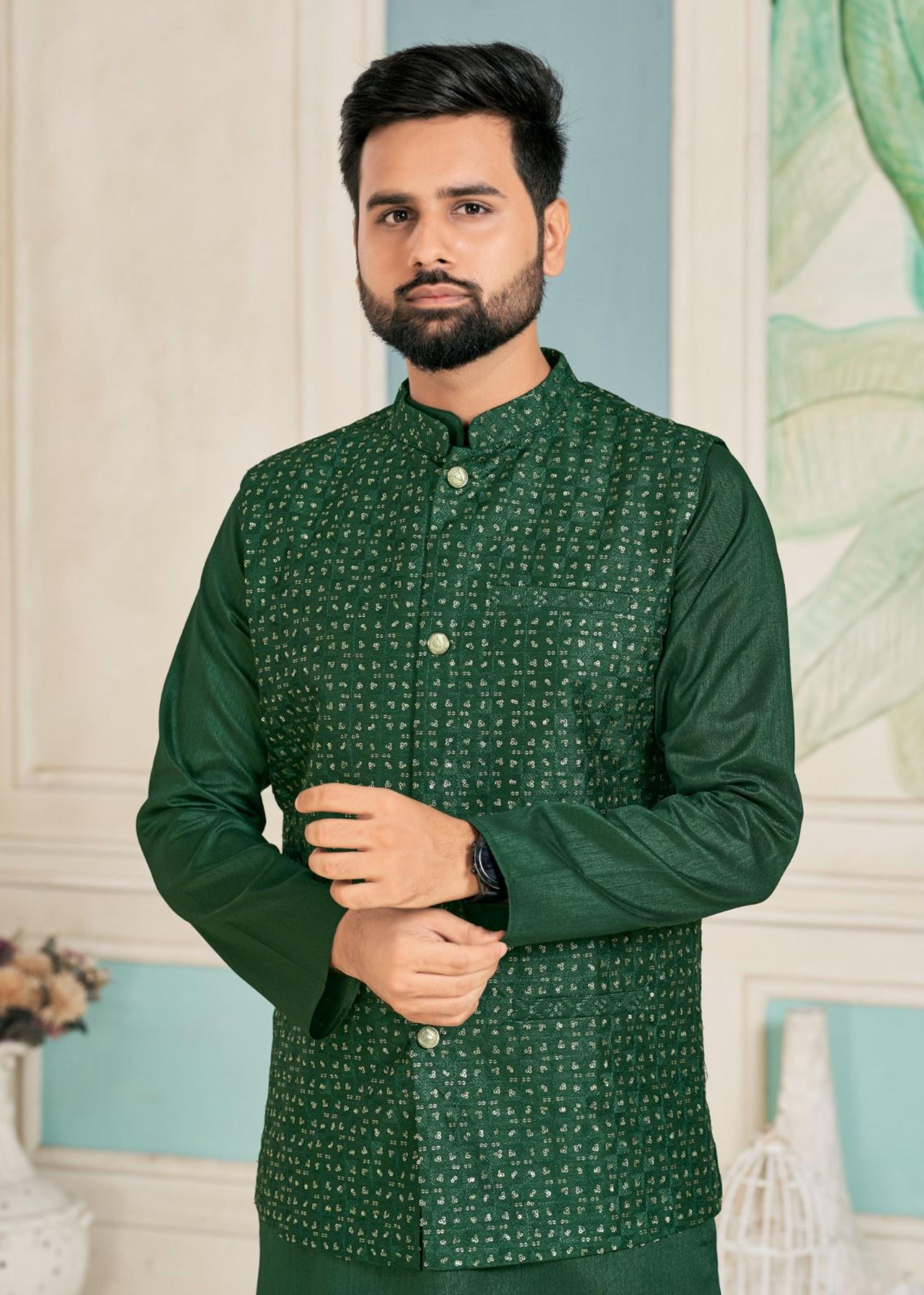 Heavy Banglori Silk Embroidery Sequence Work Kurta image 2