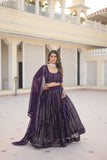 Faux Bloouming Sequence Embroidery Work Lehenga Choli With Dupatta image 7