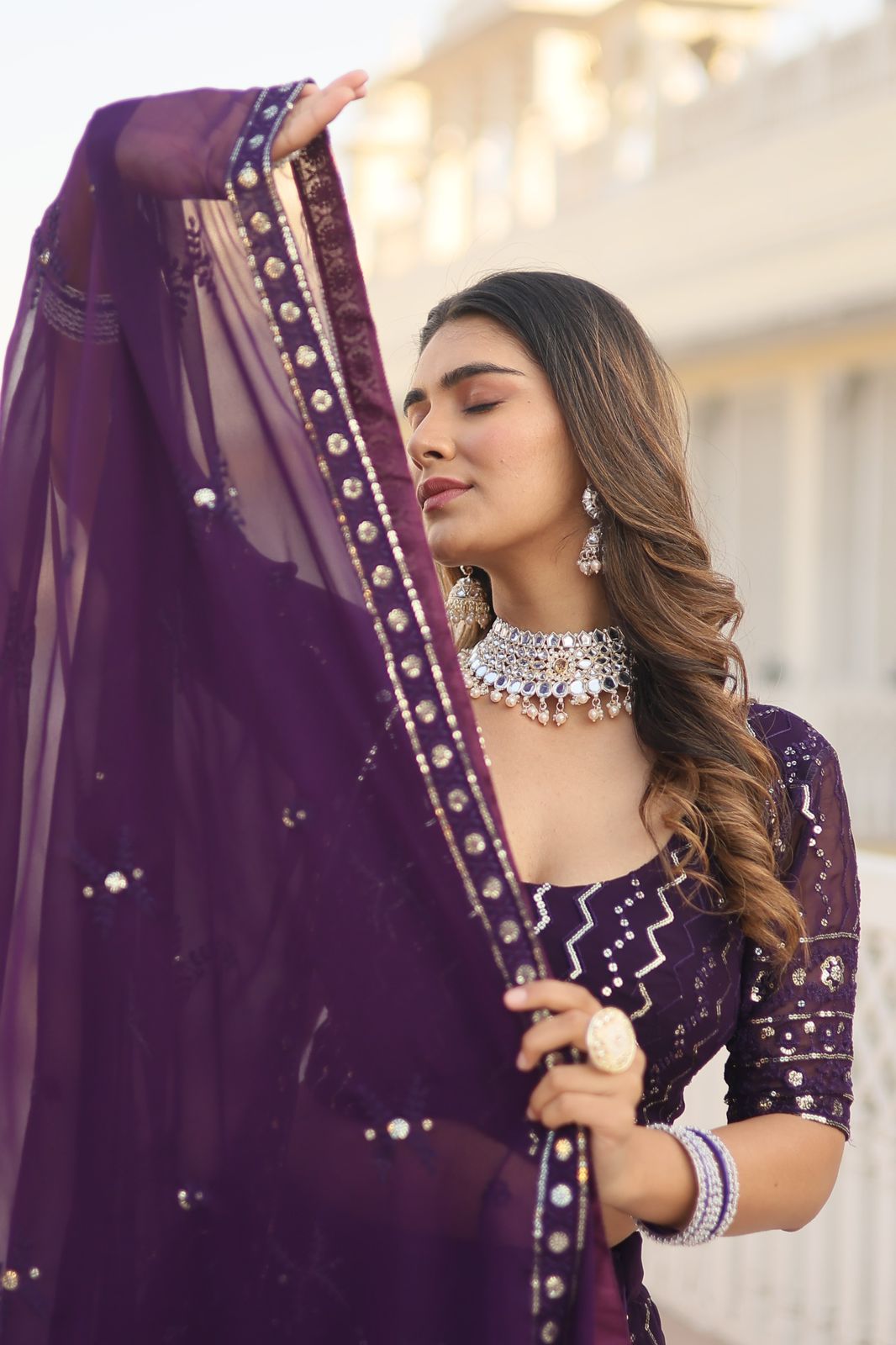 Faux Bloouming Sequence Embroidery Work Lehenga Choli With Dupatta image 9