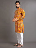 Yellow Premium Soft Cotton Men's Kurta image 3