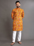 Yellow Premium Soft Cotton Men's Kurta image 1