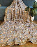 Grey Georgette With Zari & Sequence Work Saree image 8