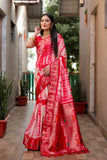 Red Paithani Silk Saree With Blouse image 1