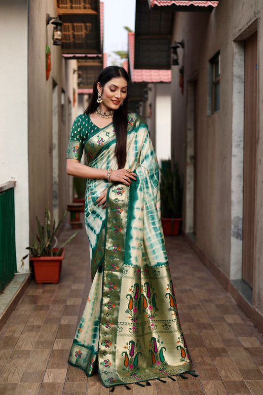 Paithani Silk Saree With Blouse image 1