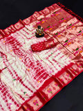 Red Paithani Silk Saree With Blouse image 3