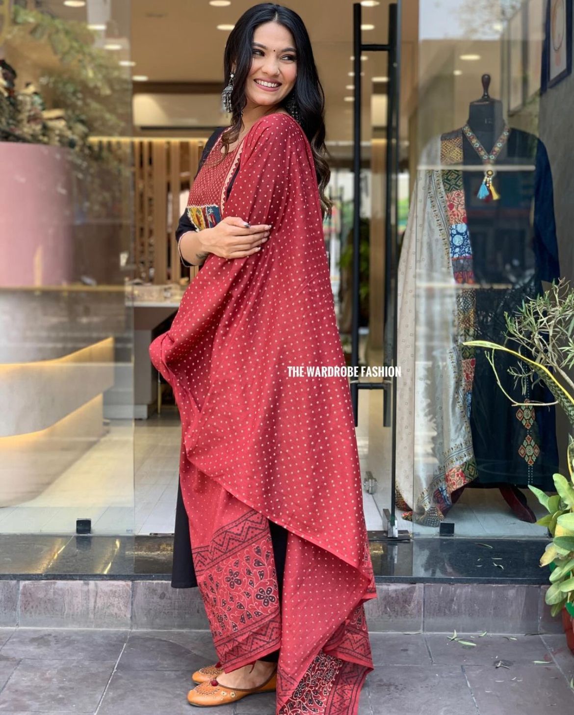 Rayon With Mirror Work Kurti Pant With Dupatta image 6