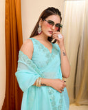 Taby Organza Silk Sequence Work Saree With Blouse image 8