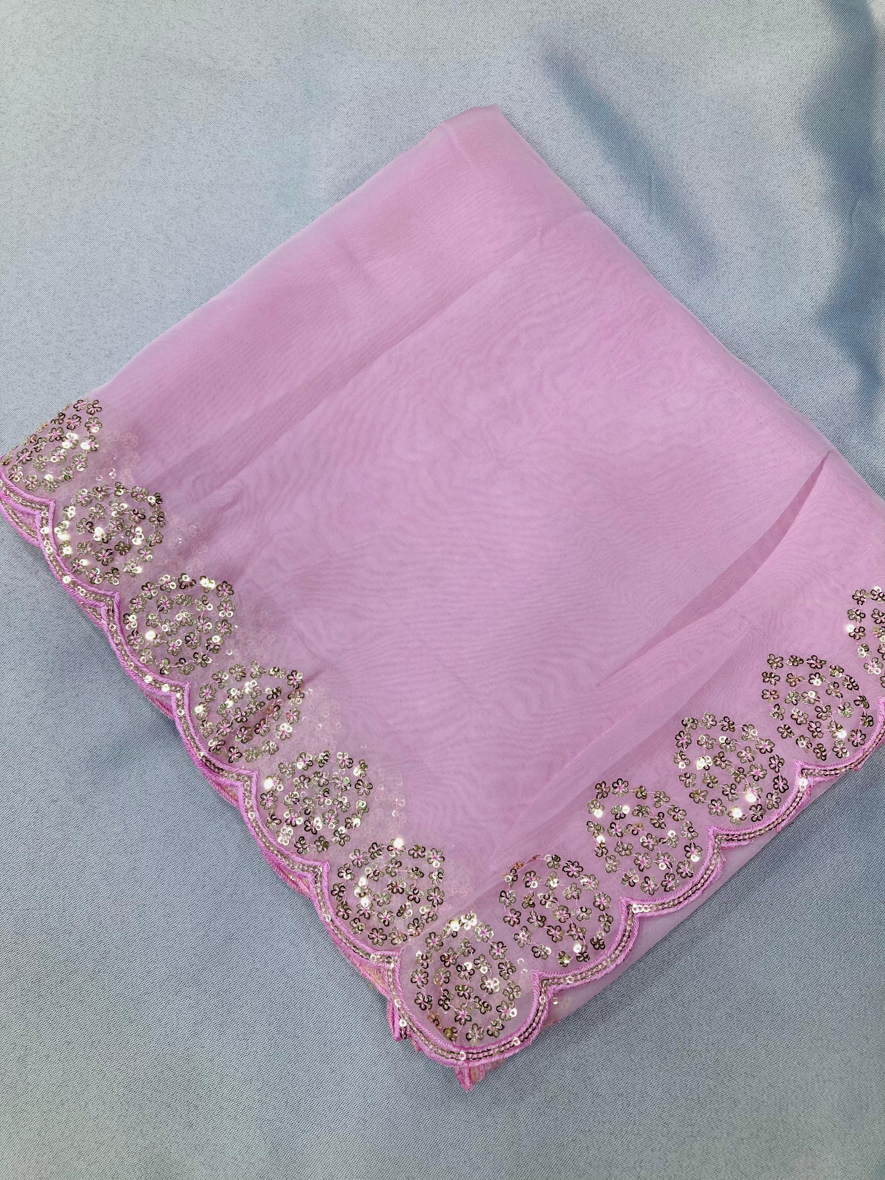 Taby Organza Silk Sequence Work Saree With Blouse image 3
