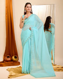 Taby Organza Silk Sequence Work Saree With Blouse image 7