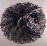 Black Georgette Embroidery Work Saree With Blouse image 6
