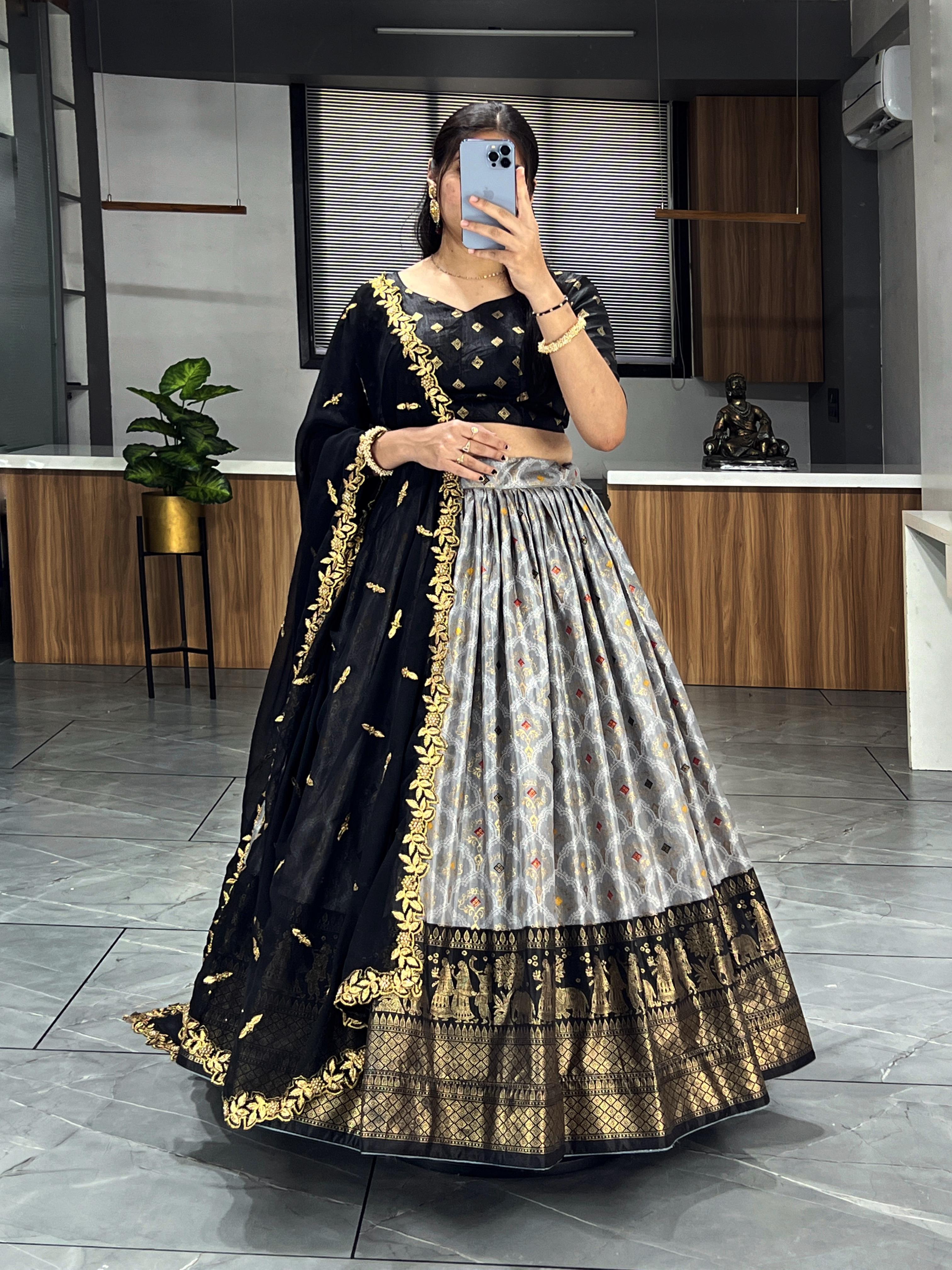Soft Dola Silk Fully Printed Lehenga Choli & Dupatta image 1