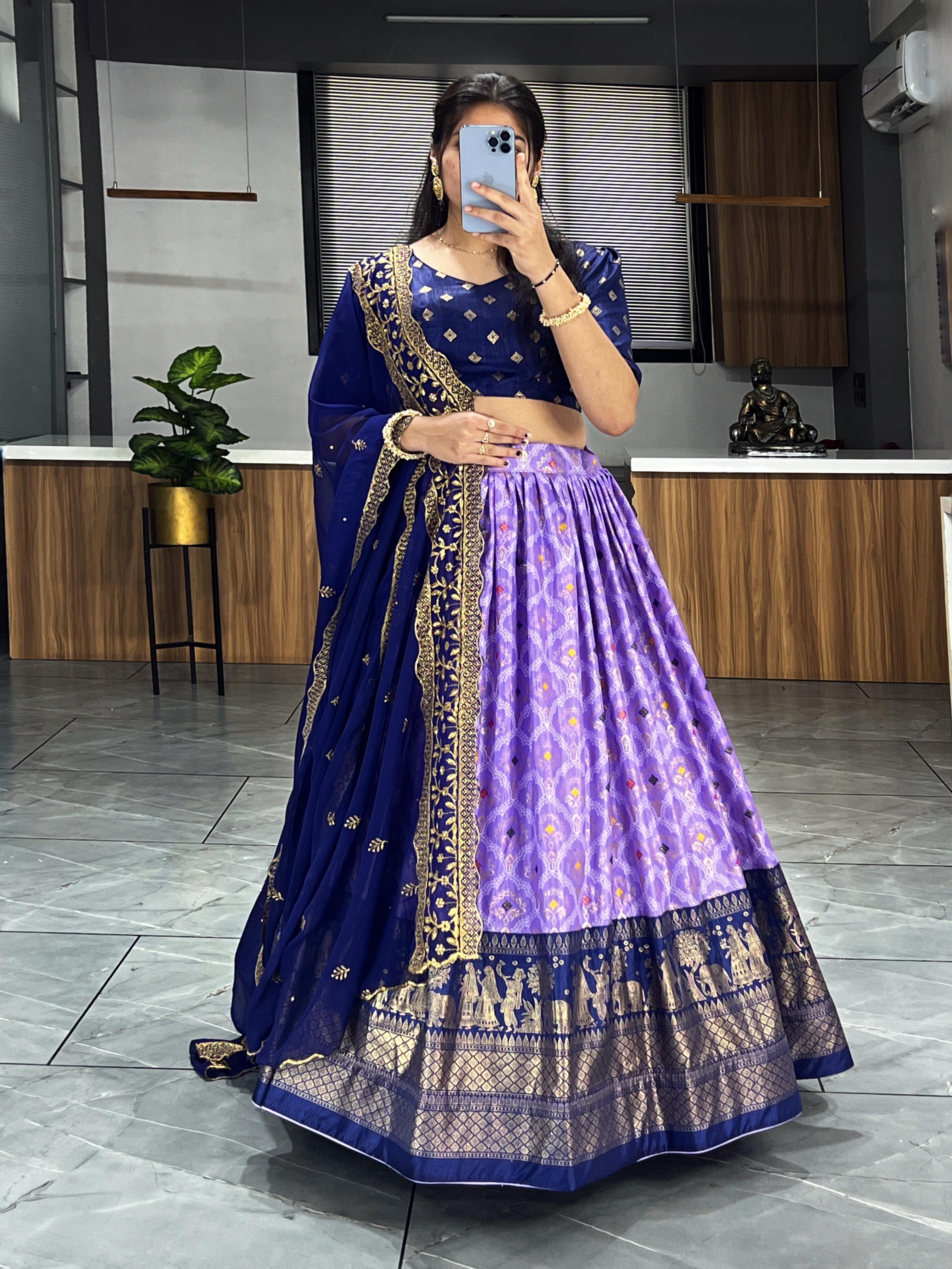 Soft Dola Silk Fully Printed Lehenga Choli & Dupatta image 6