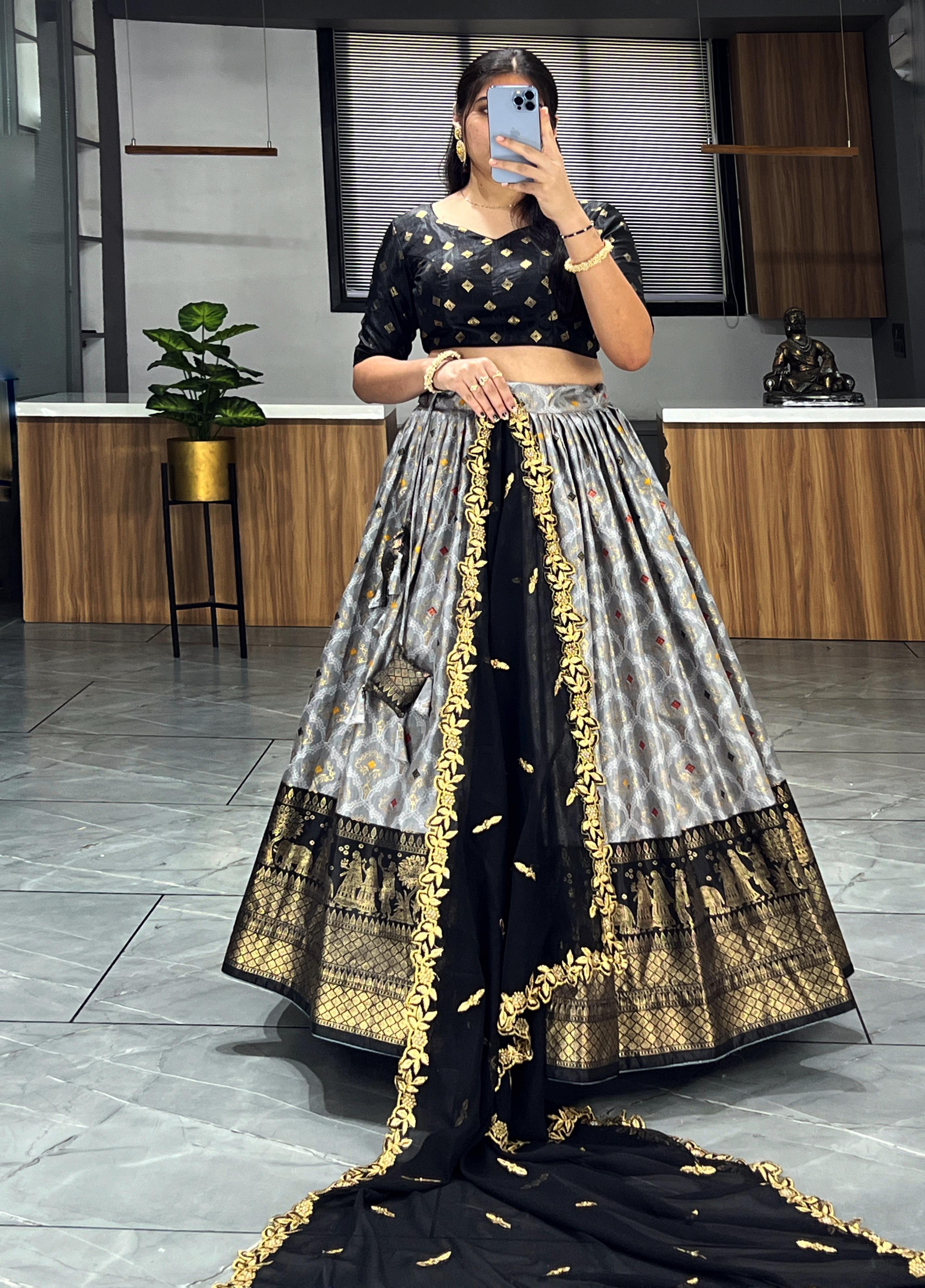 Soft Dola Silk Fully Printed Lehenga Choli & Dupatta image 3