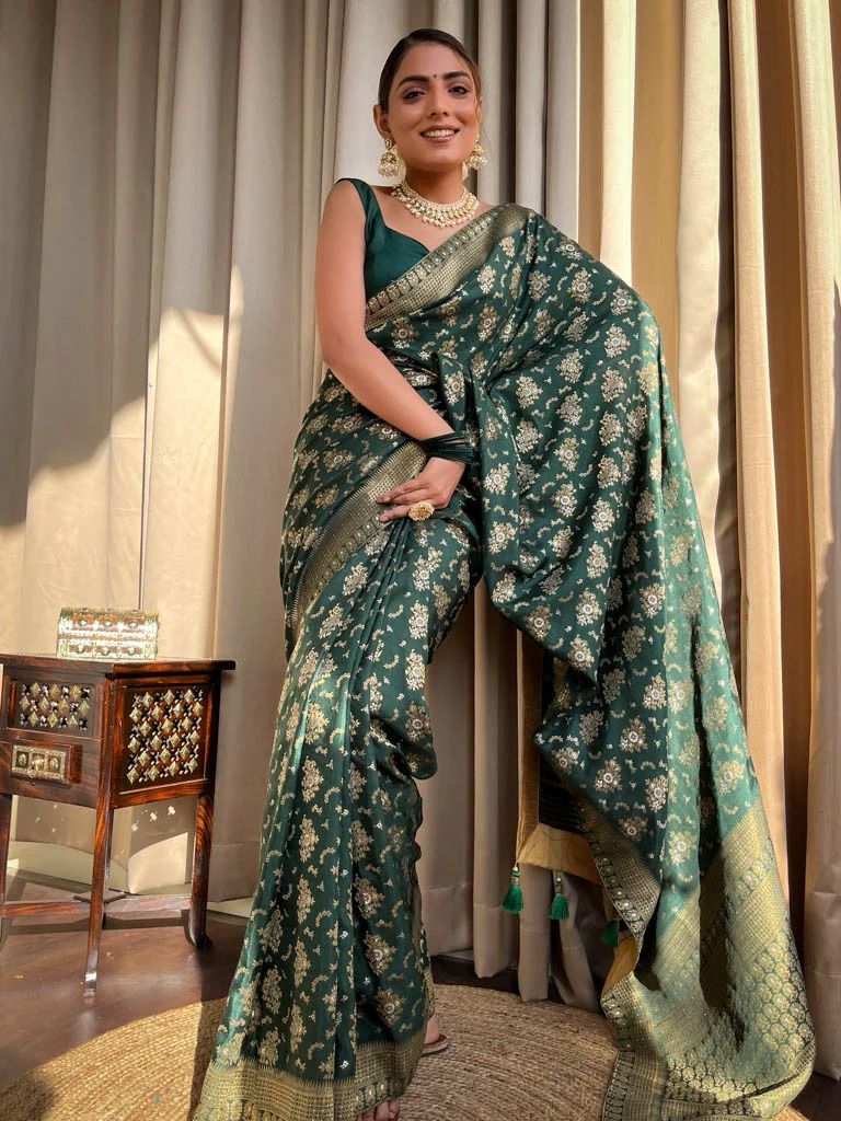 Women Banarasi Soft Silk Saree image 2