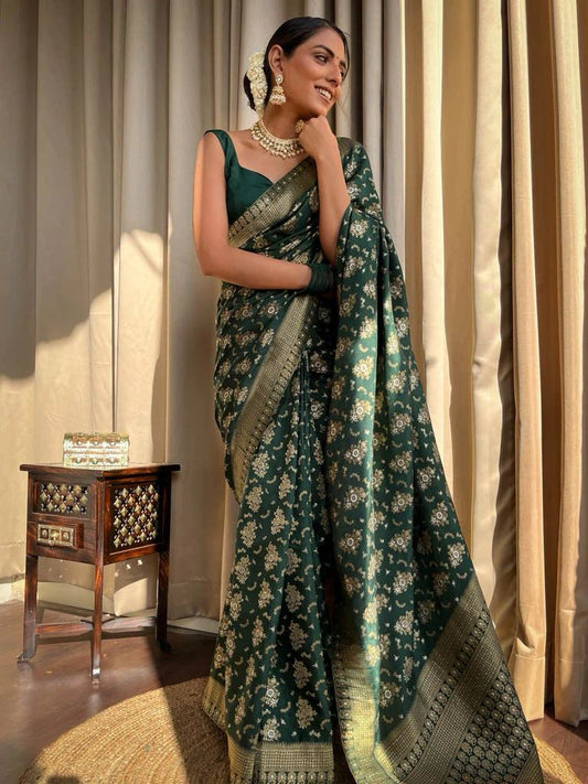 Women Banarasi Soft Silk Saree image 1