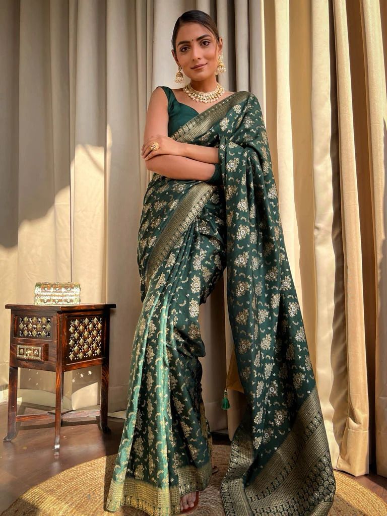 Women Banarasi Soft Silk Saree image 4