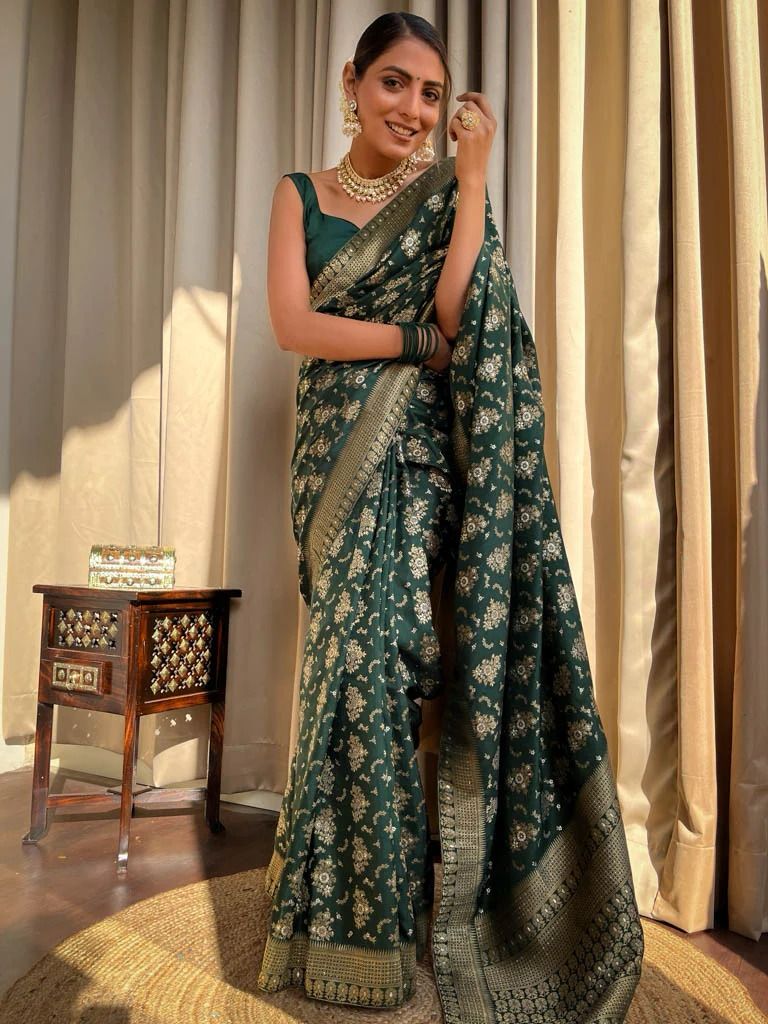 Women Banarasi Soft Silk Saree image 5