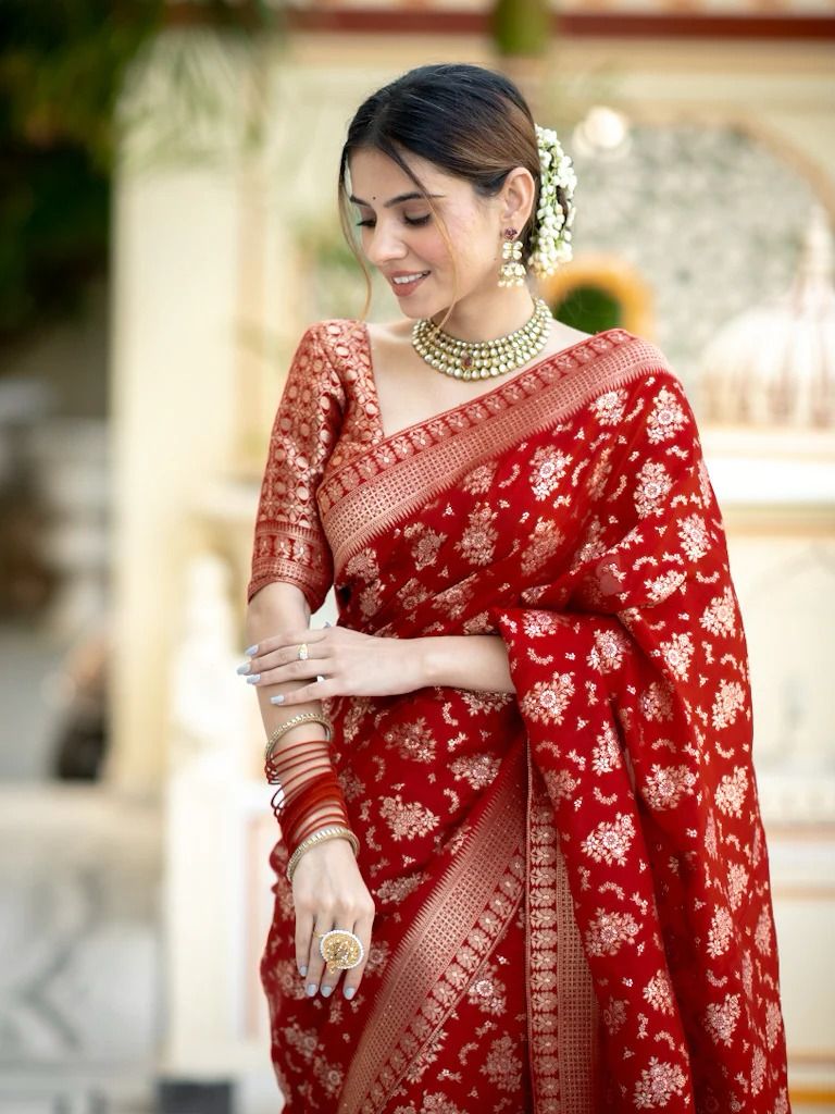 Women Banarasi Soft Silk Saree image 9