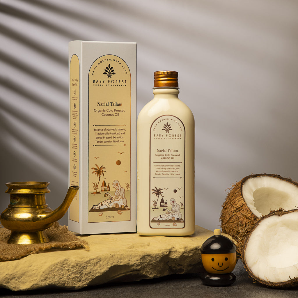 Baby Forest Narial Tailam Organic Cold Pressed Coconut Oil - 200 ml image 1