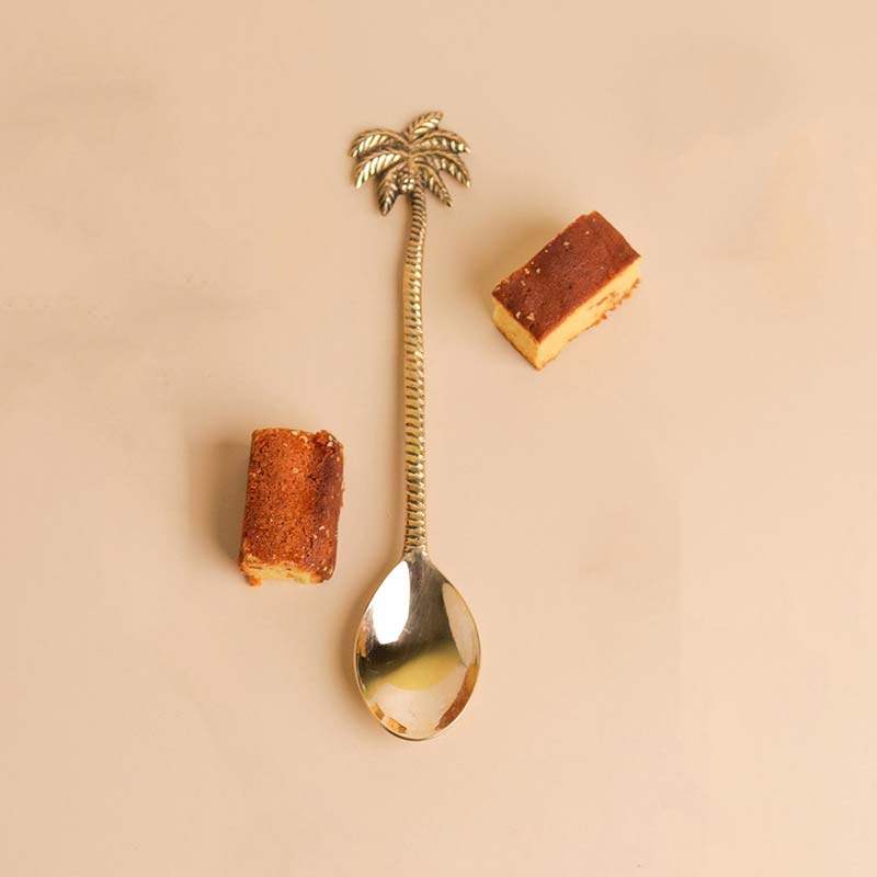 The Palms Tropical Design Brass Spoons | Set of 2 image 1