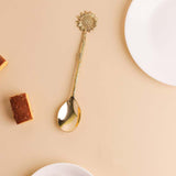 Sunflower Tropical Design Brass Spoons | Set of 2 image 1