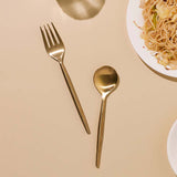 Matte Gold Stainless Steel Cutlery | Set of 4 image 3