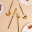Matte Gold Stainless Steel Cutlery | Set of 4 image 1
