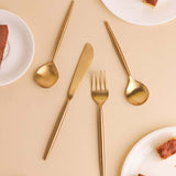 Matte Gold Stainless Steel Cutlery | Set of 4 image 1