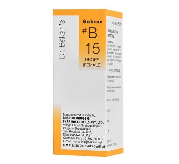 Bakson's Homeopathy B15 Drops (Female) image 2