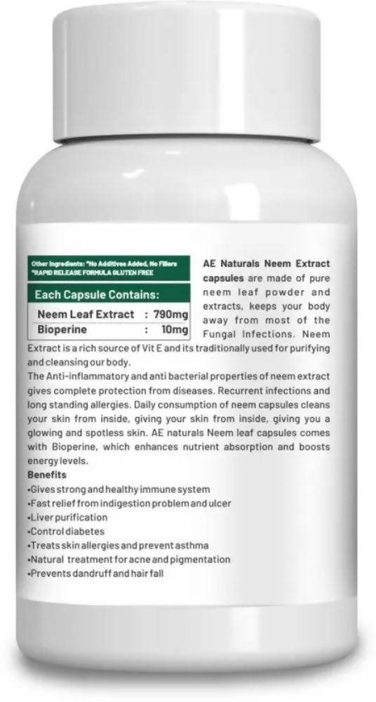 Ae Naturals Neem Extract Capsules image 3