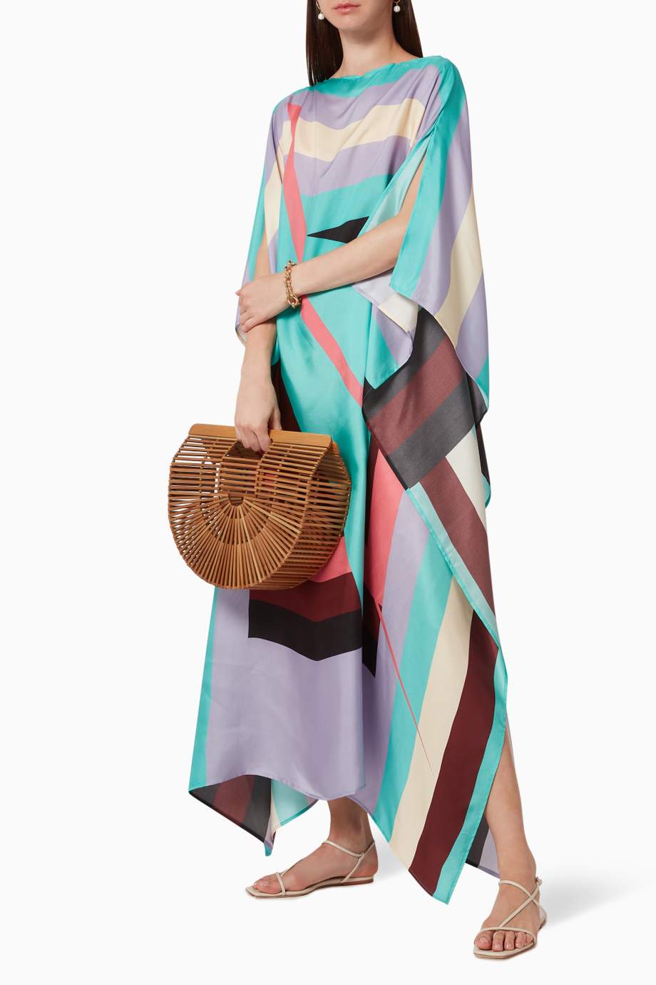 Soft Silk Crepe Kaftan, Long Caftan For Women's image 2
