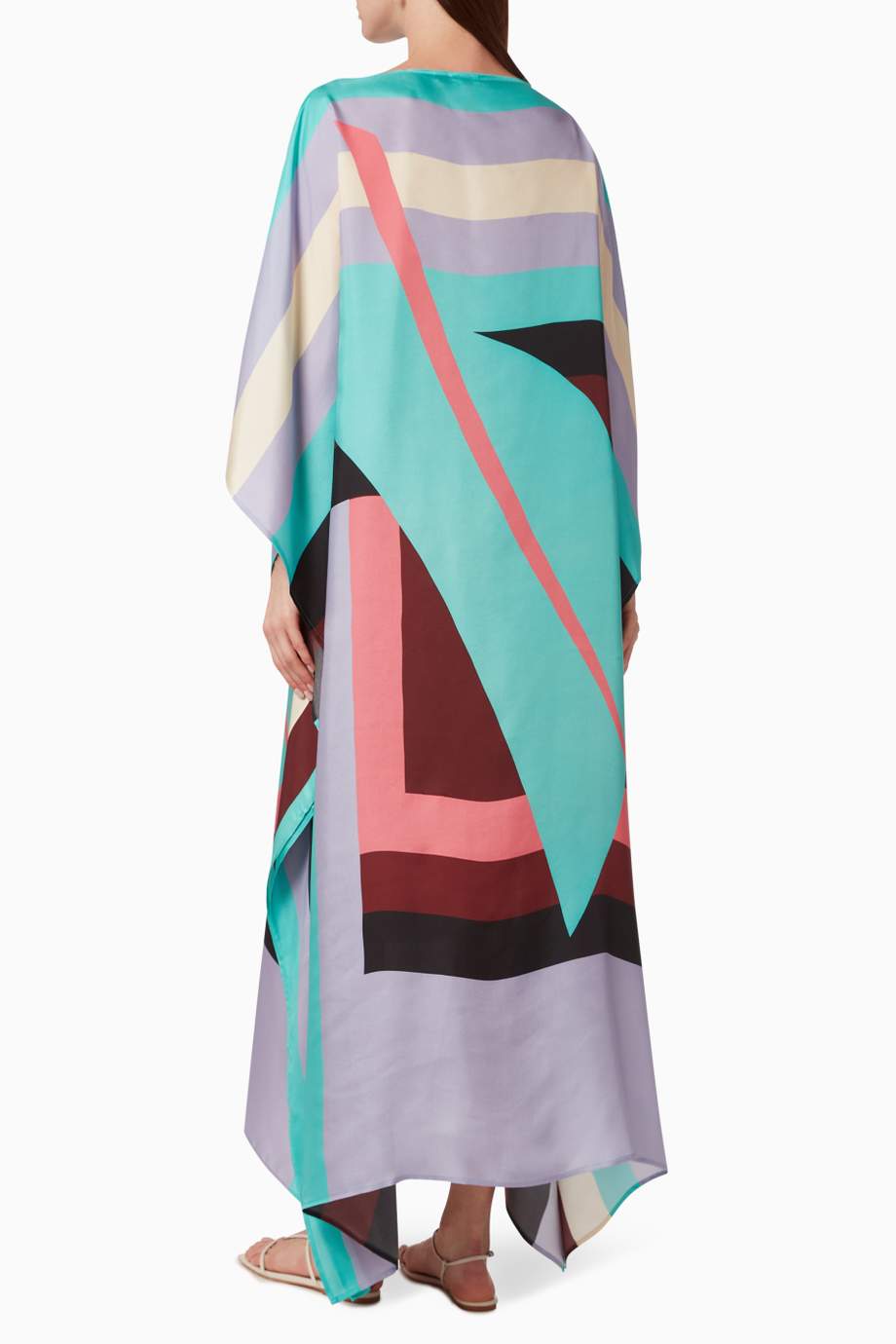 Soft Silk Crepe Kaftan, Long Caftan For Women's image 3