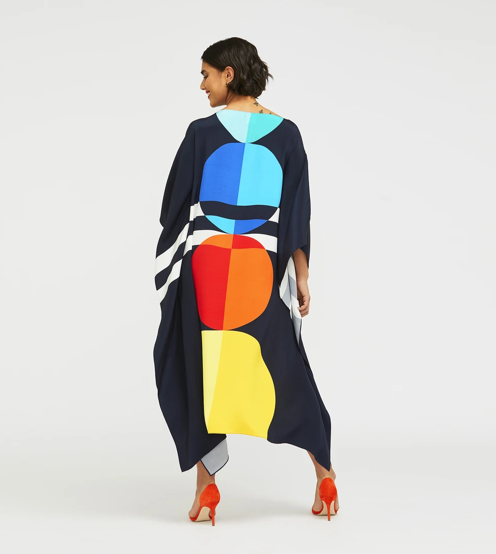 Soft Silk Crepe Kaftan, Party Wear Women's Caftan image 3