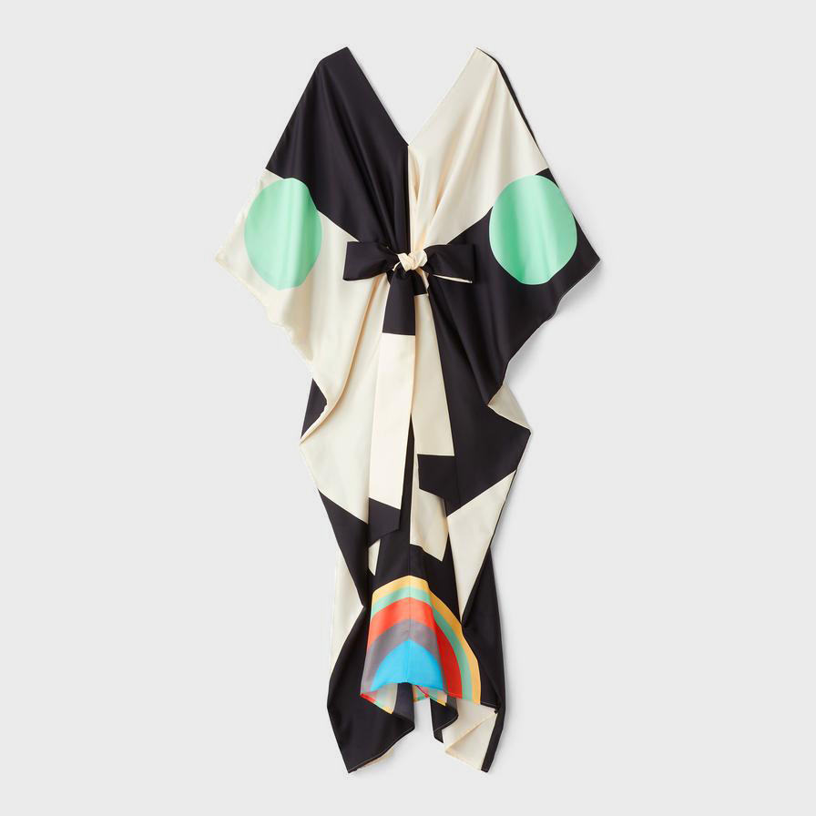 Digital Printed Soft Satin Silk Kaftan, Party Wear Women's Caftan image 7