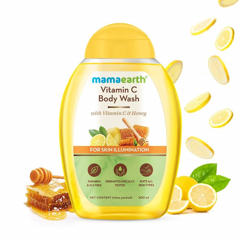 Mamaearth Vitamin C Body Wash with Vitamin C & Honey For Skin Illumination - 300ml image 2