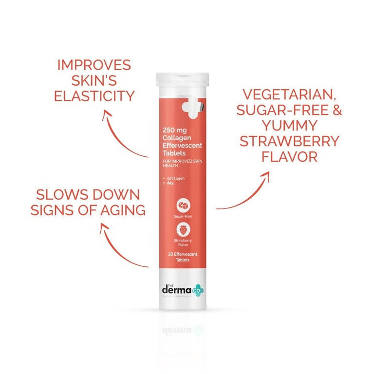 The Derma Co 250 mg Collagen Effervescent Tablets for Improved Skin Health - 20 tabs image 3