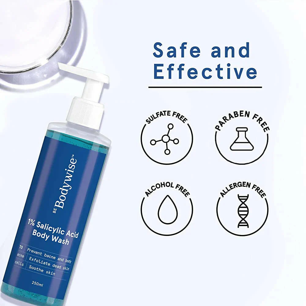BeBodywise 1% Salicylic Acid Body Wash -250 ml image 5