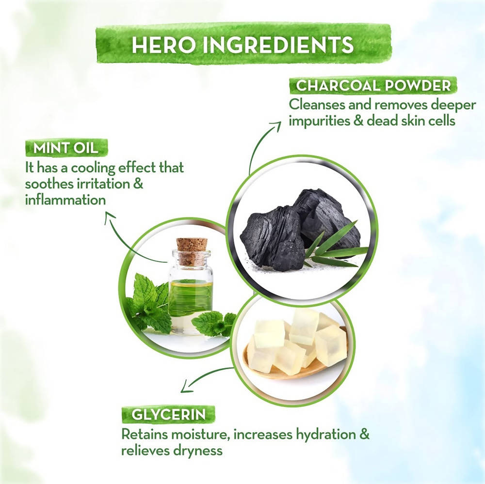Mamaearth Charcoal Nourishing Bathing Soap - Pack of 5 image 3