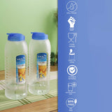Aqua Easy Grip Plastic Water Bottles| Set Of 2| 1 Liter image 4