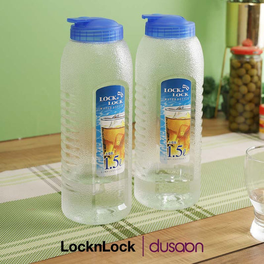 Aqua Easy Grip Plastic Water Bottles| Set Of 2| 1 Liter image 1